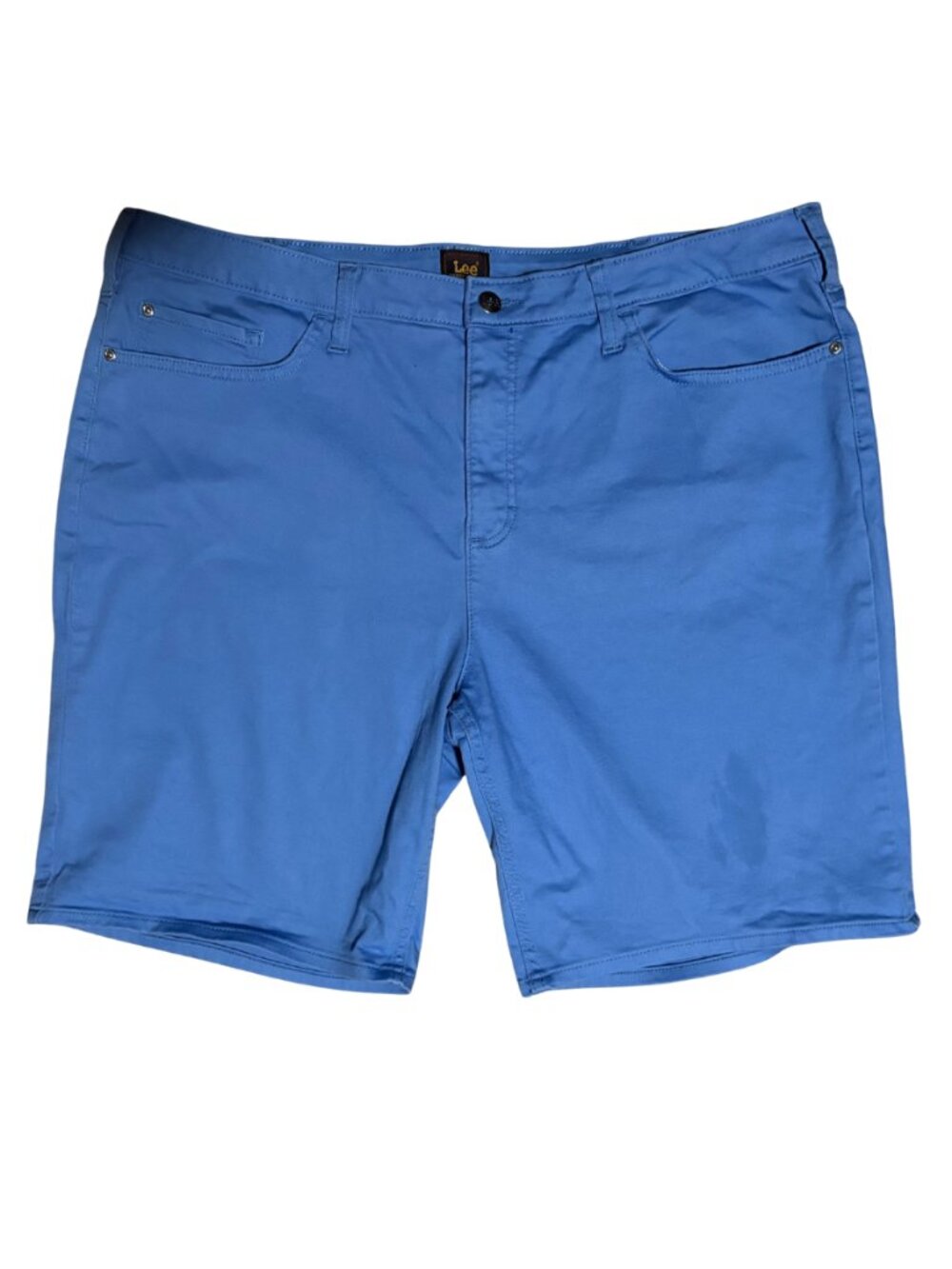 Lee Blue Bermuda Shorts Size 22W Plus Stretch Mid Rise Casual Summer